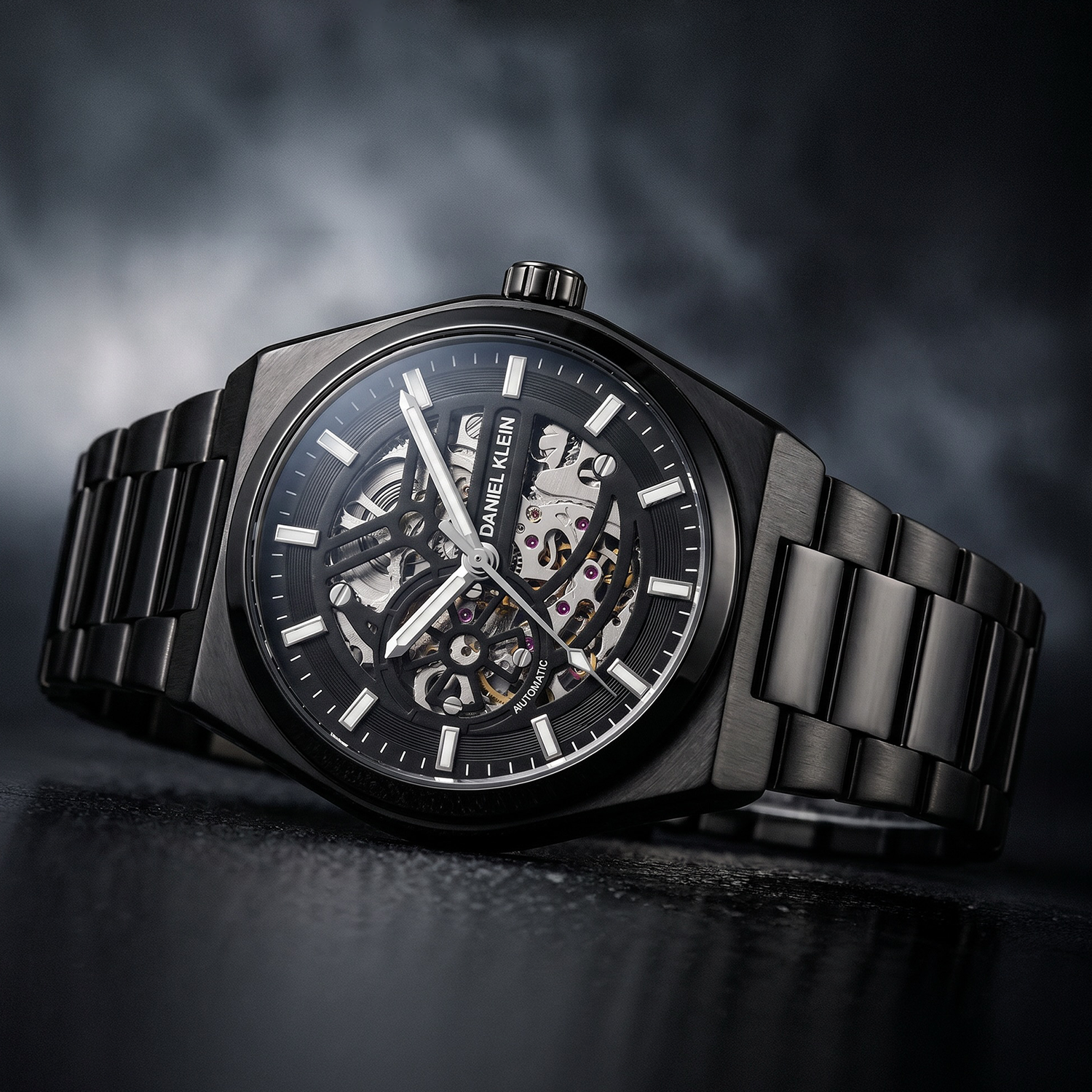 Black Daniel Klein automatic men's watch